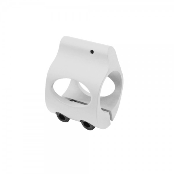 .750 Low Profile Steel Gas Block with CLAMP-ON - Cerakote Bright White
